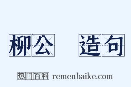 柳公權造句是什么意思的图片